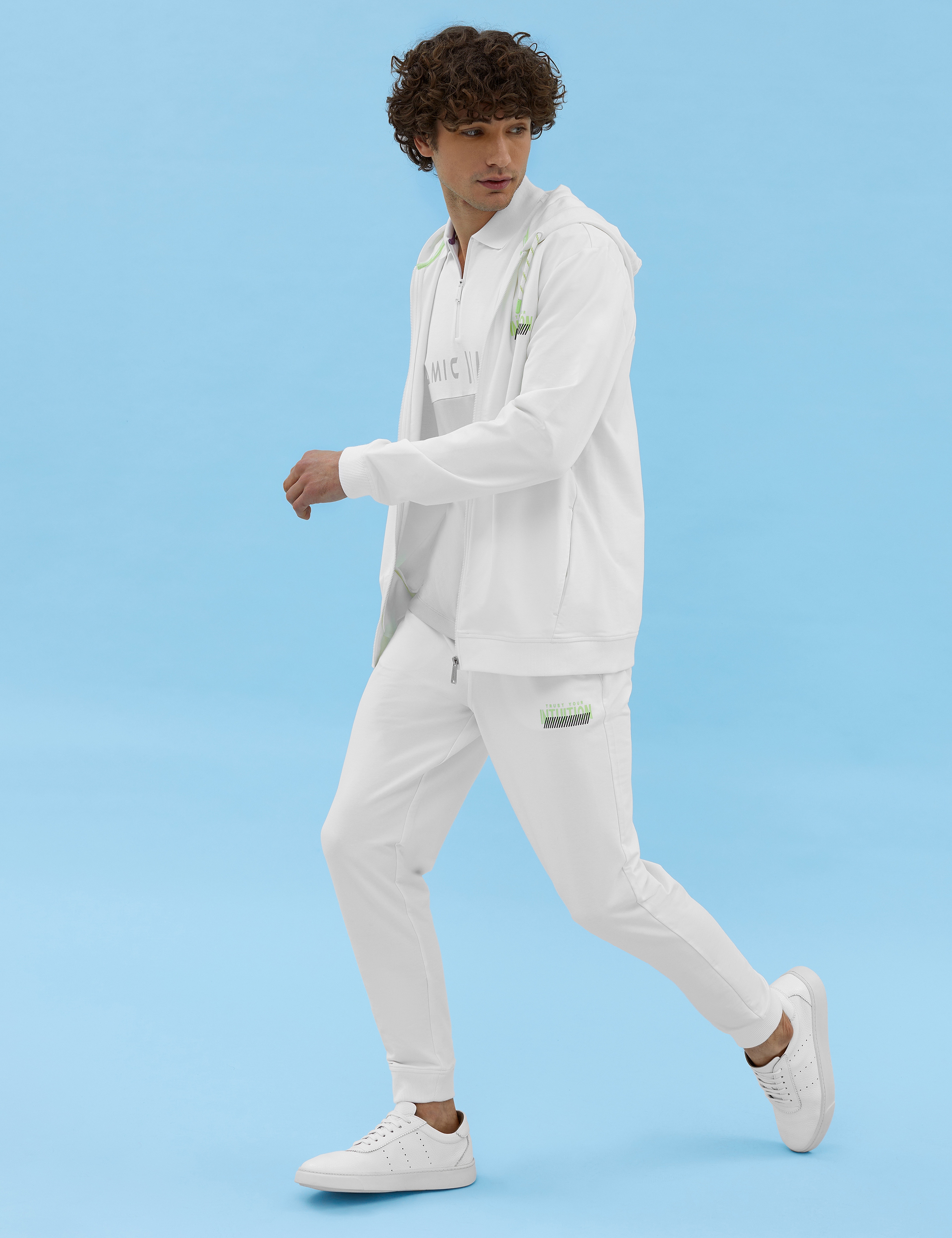 Ekru Extra Slim Fit Eşofman Altı - Image 1