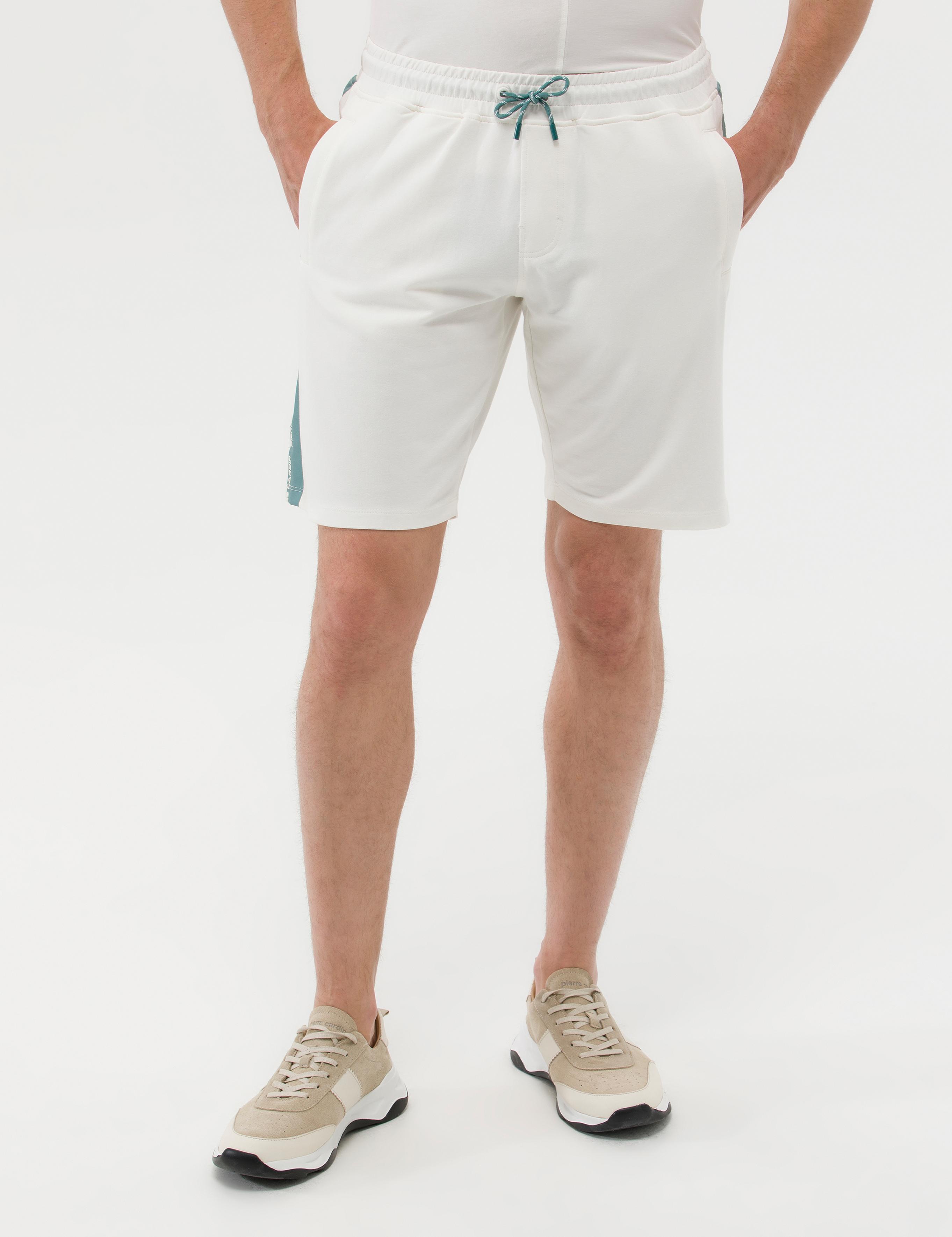 Ekru Slim Fit Örme Şort