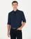 Lacivert Slim Fit Uzun Kollu Basic Gömlek