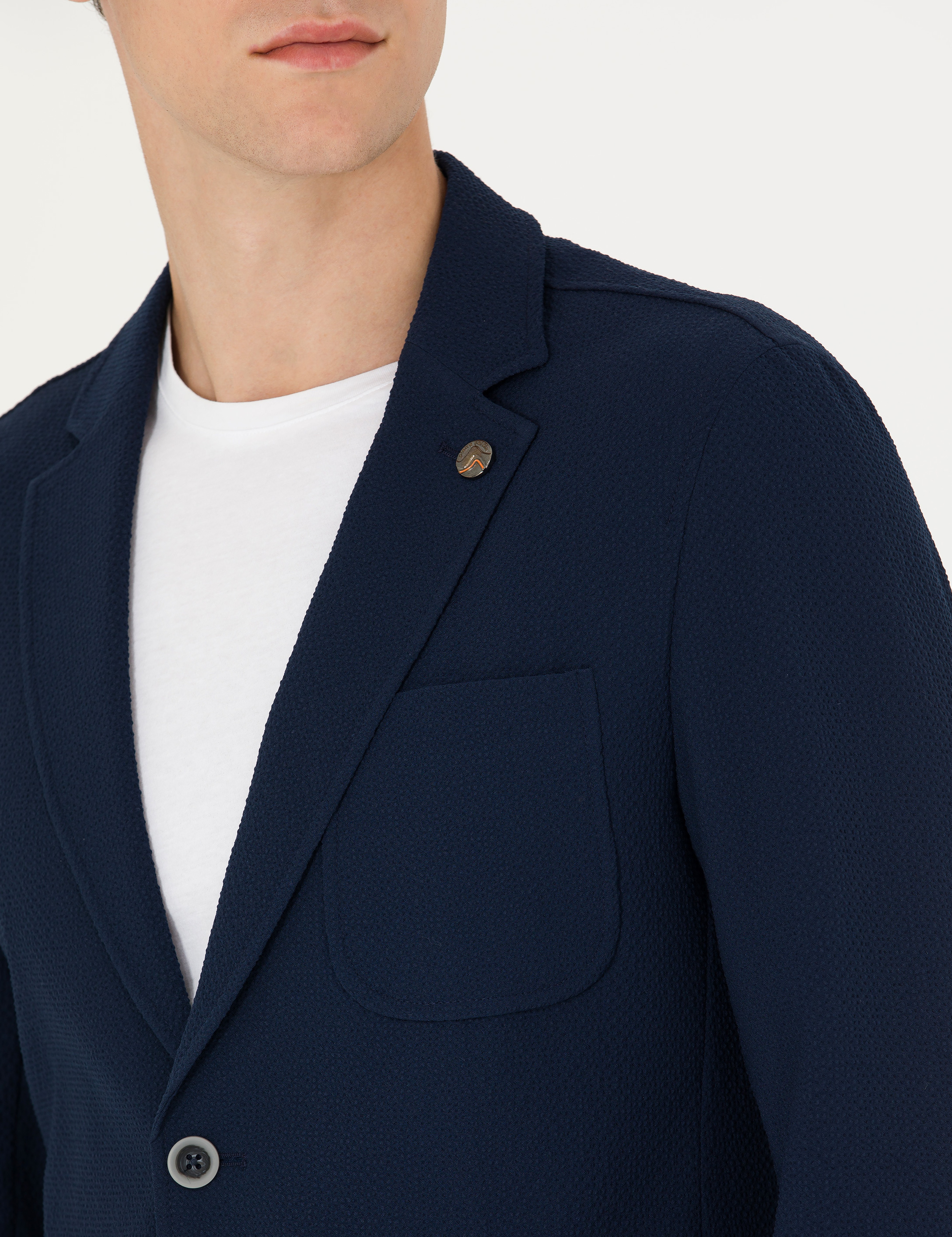 Lacivert Ekstra Slim Fit Blazer Ceket - Image 7