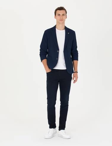 Lacivert Ekstra Slim Fit Blazer Ceket