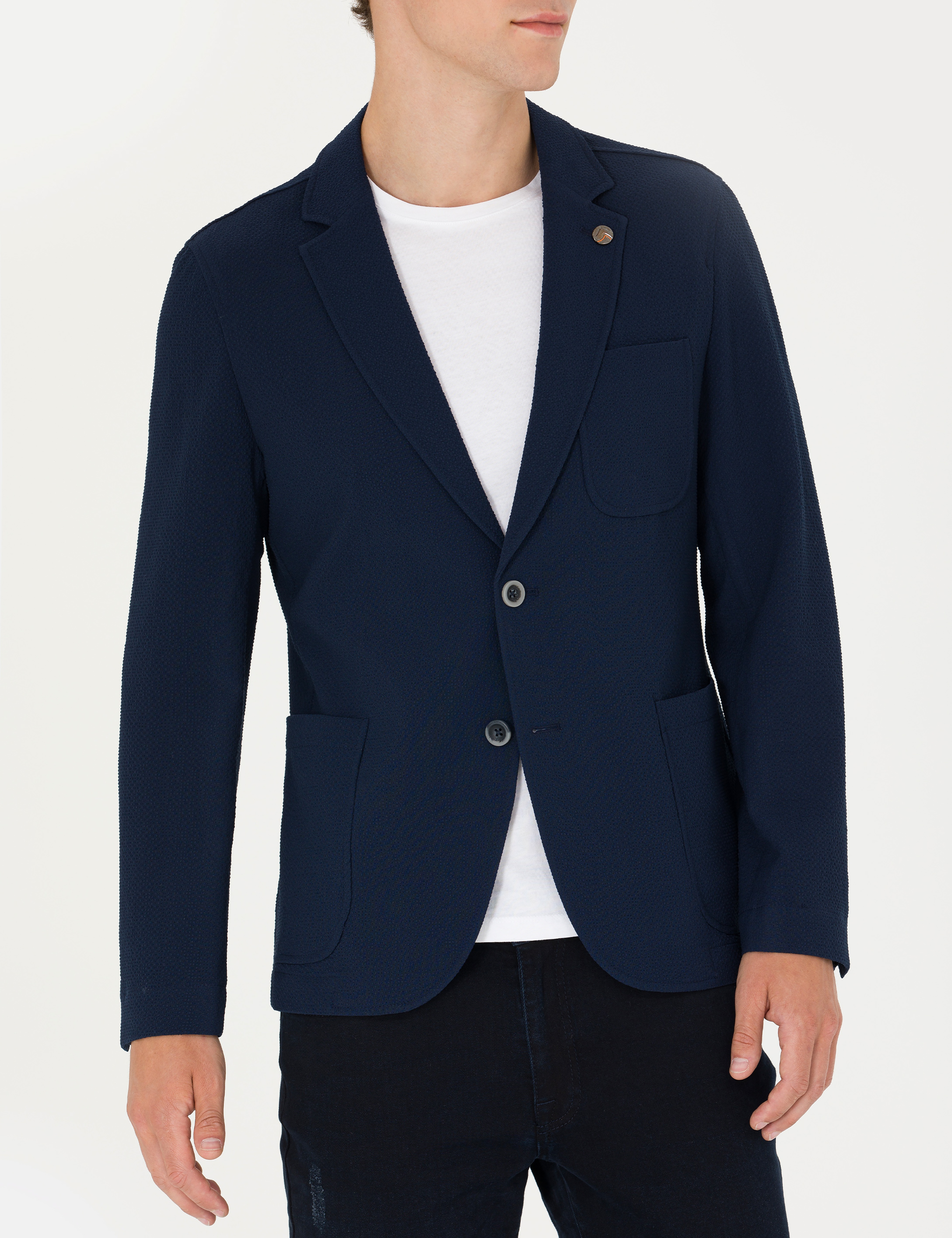 Lacivert Ekstra Slim Fit Blazer Ceket - Image 6