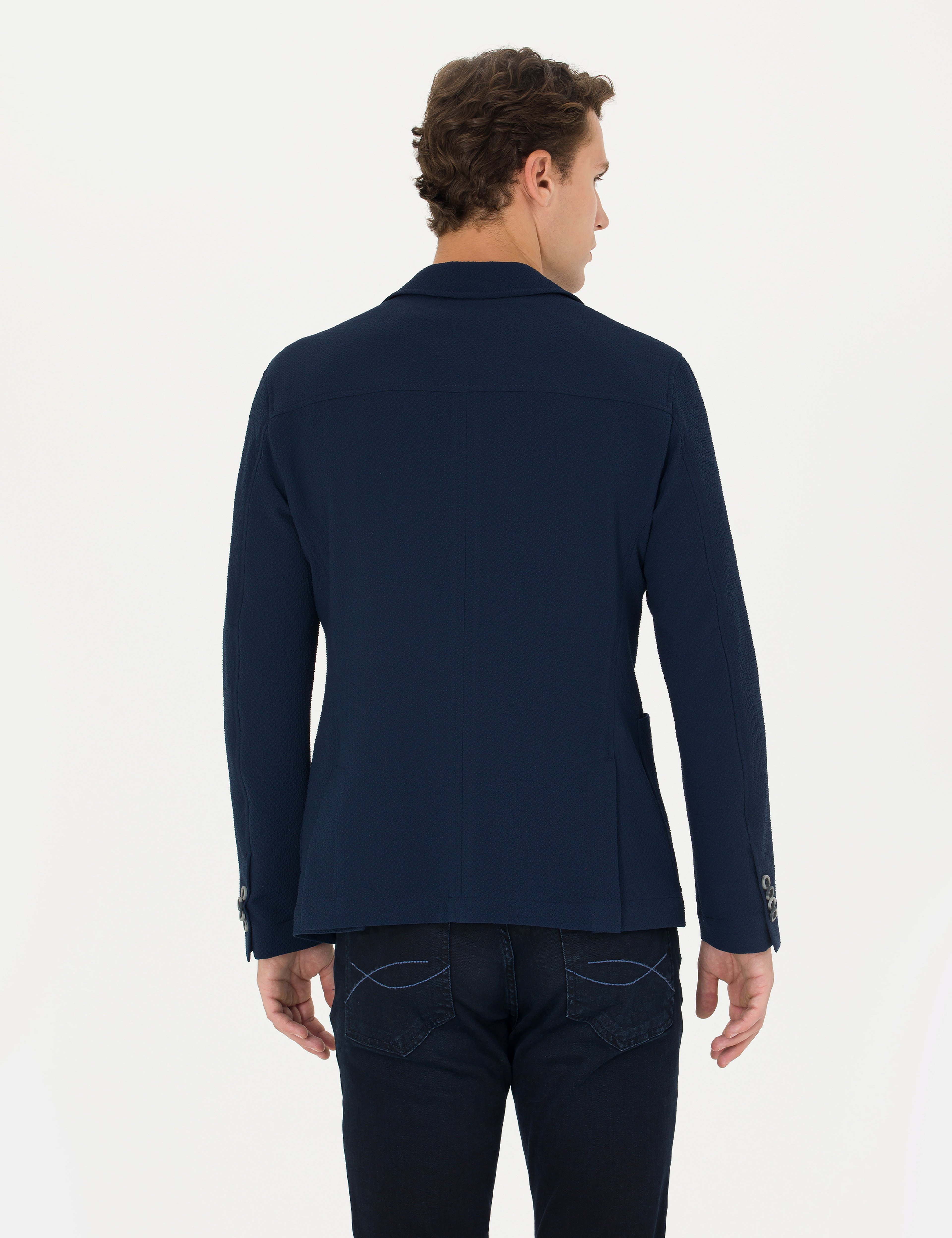 Lacivert Ekstra Slim Fit Blazer Ceket