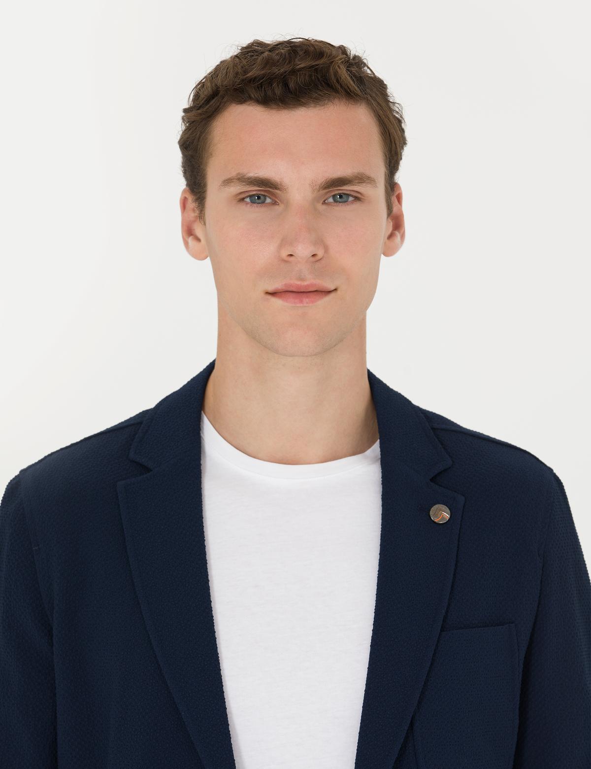 Lacivert Ekstra Slim Fit Blazer Ceket - 50269735011