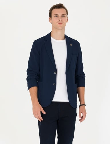 Lacivert Ekstra Slim Fit Blazer Ceket