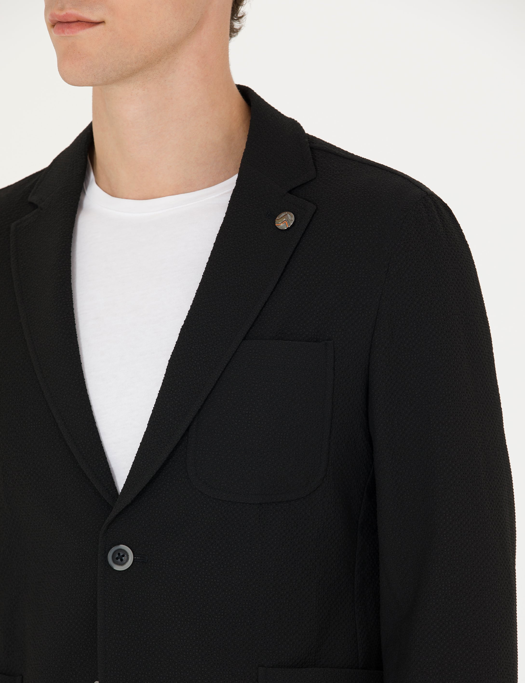 Pierre Cardin Siyah Ekstra Slim Fit Blazer Ceket görsel 7