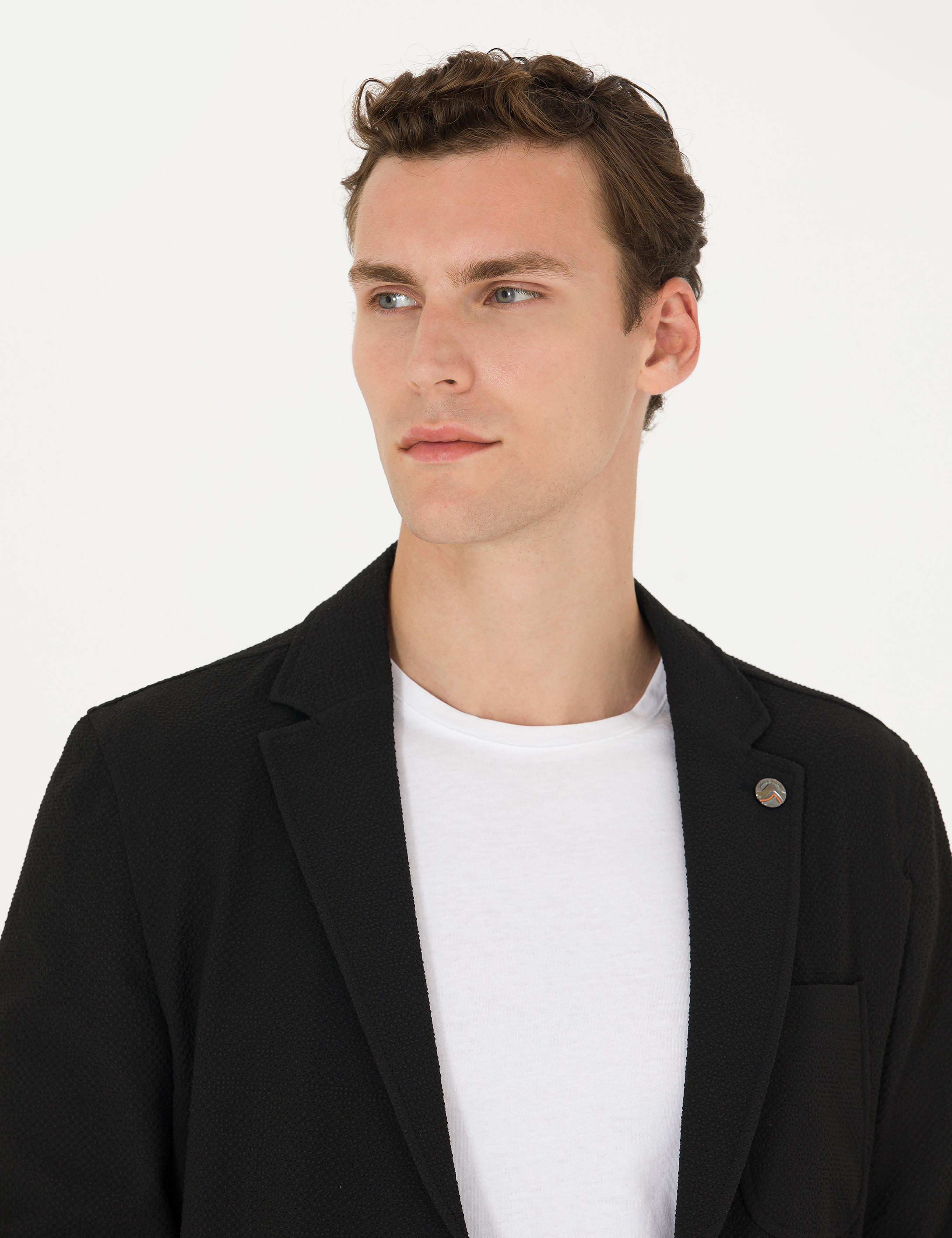 Siyah Ekstra Slim Fit Blazer Ceket