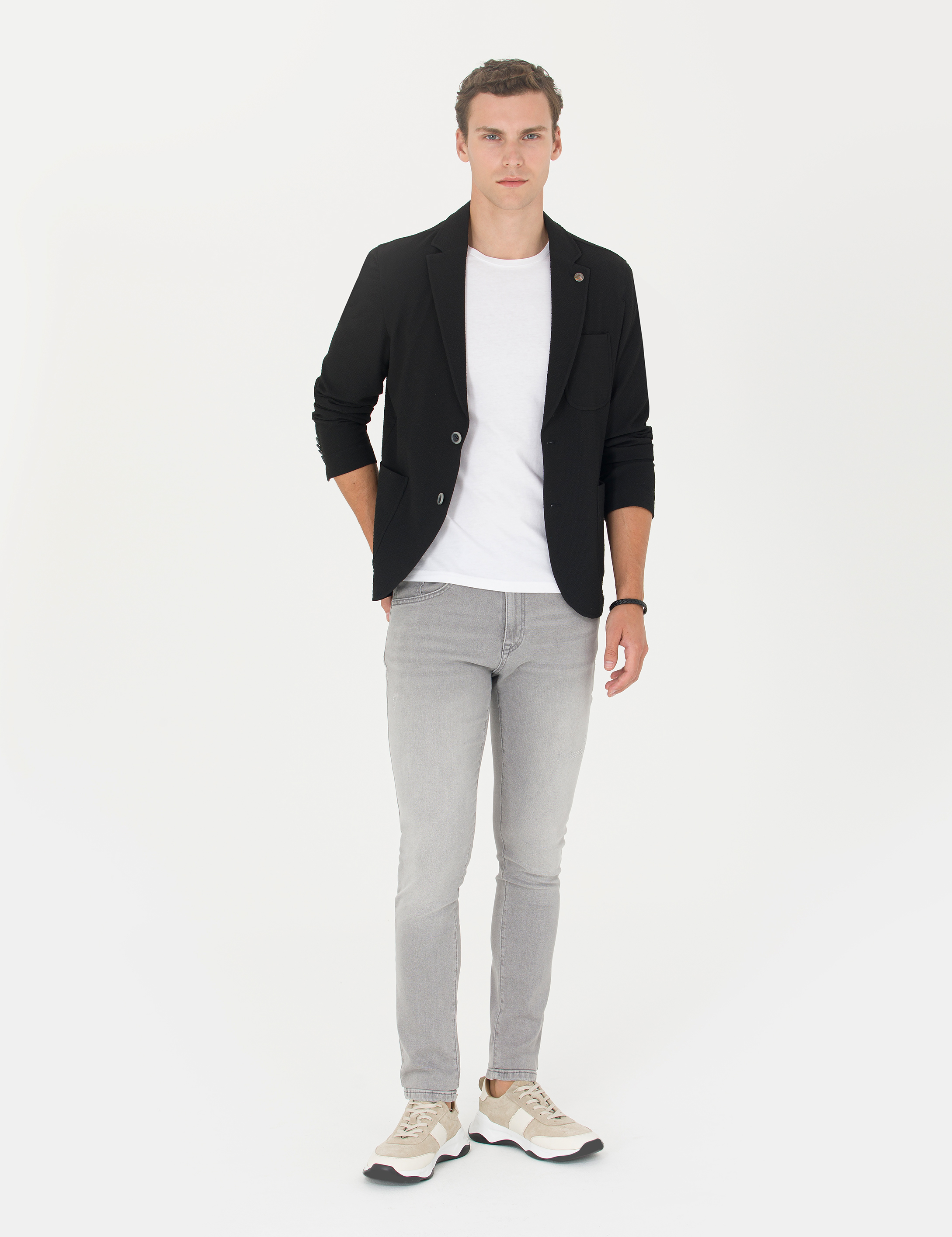Pierre Cardin Siyah Ekstra Slim Fit Blazer Ceket görsel 4