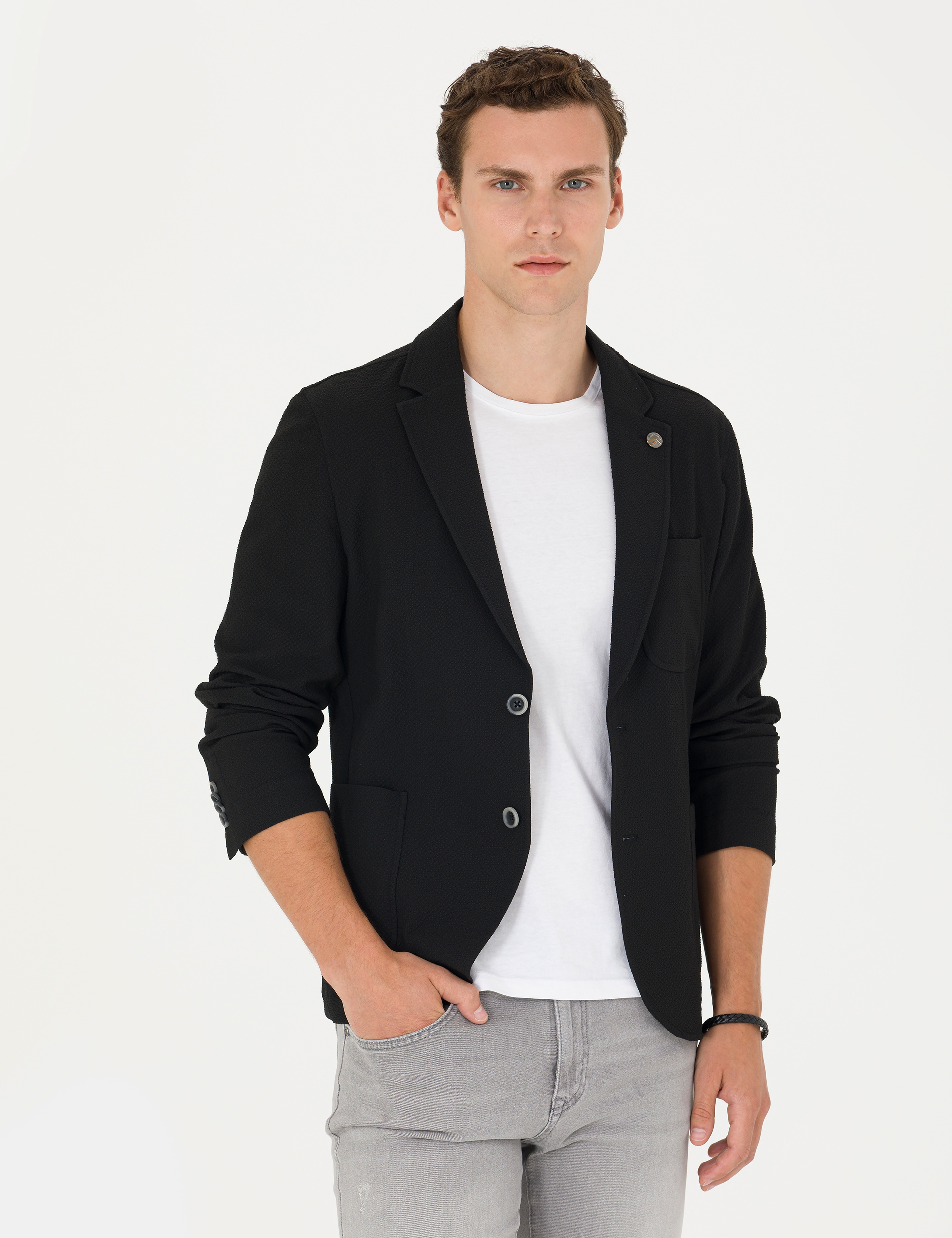 Siyah Ekstra Slim Fit Blazer Ceket