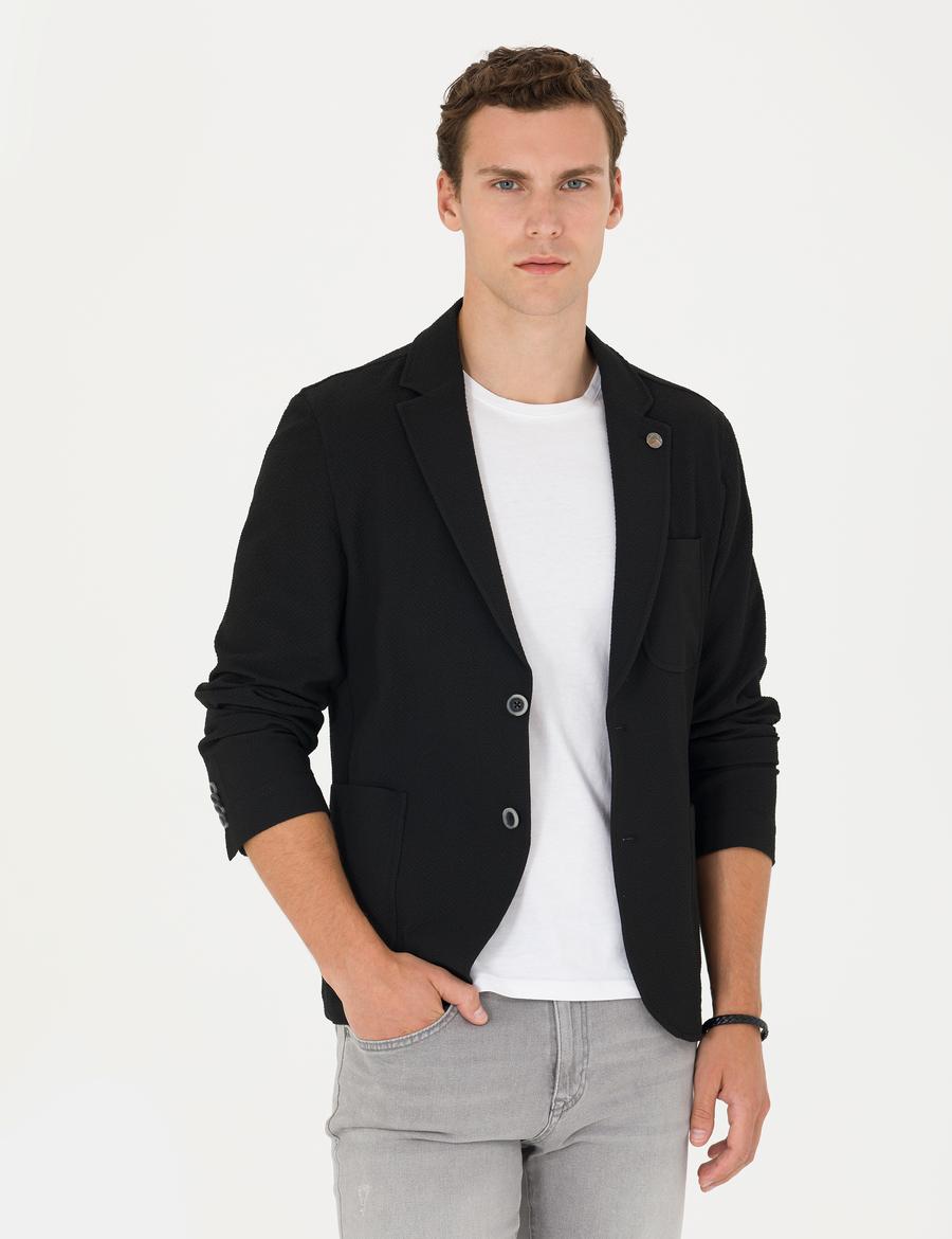 Siyah Ekstra Slim Fit Blazer Ceket