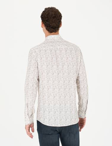Haki Slim Fit Uzun Kollu Gömlek