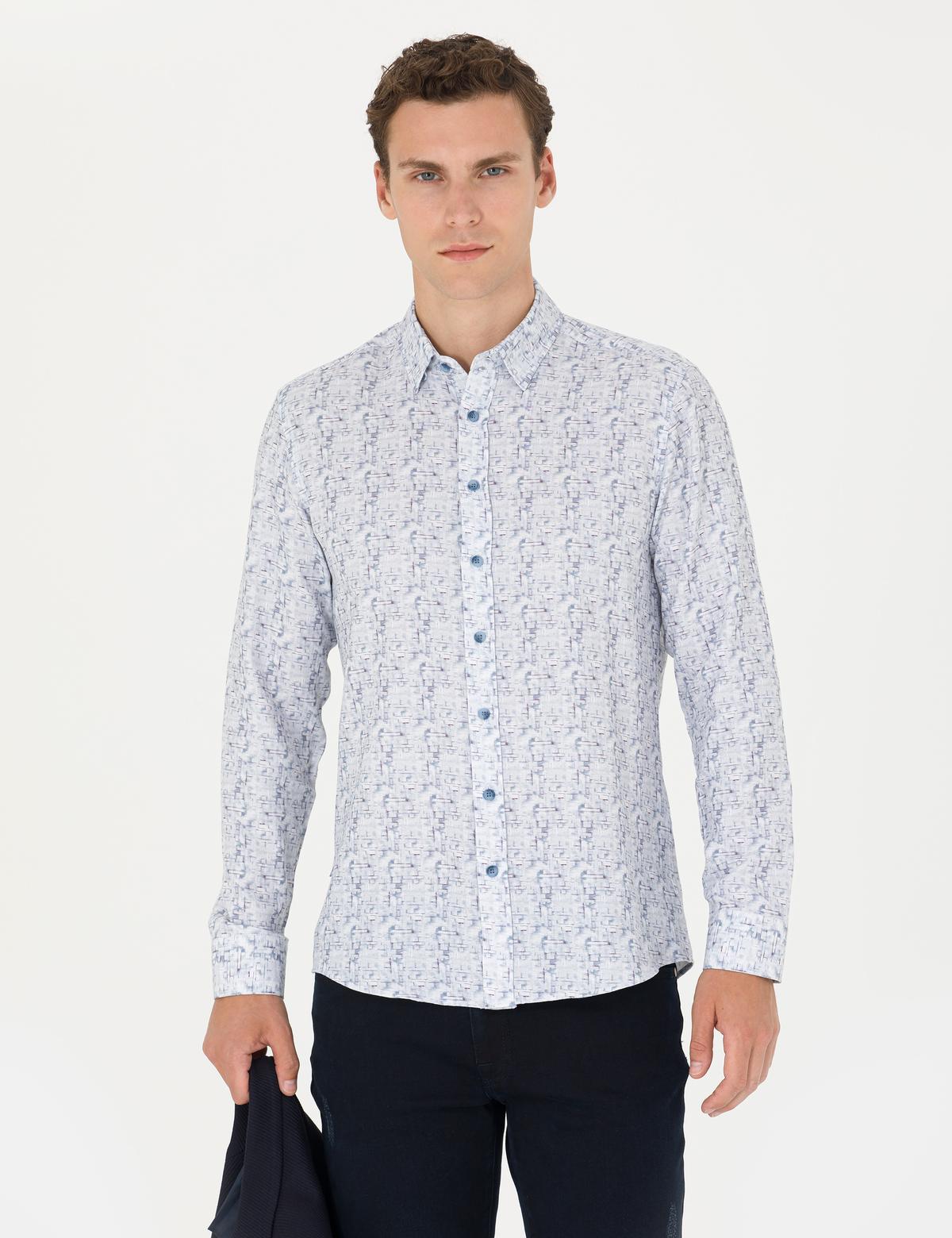 Mavi Slim Fit Uzun Kollu Gömlek - 50273552036