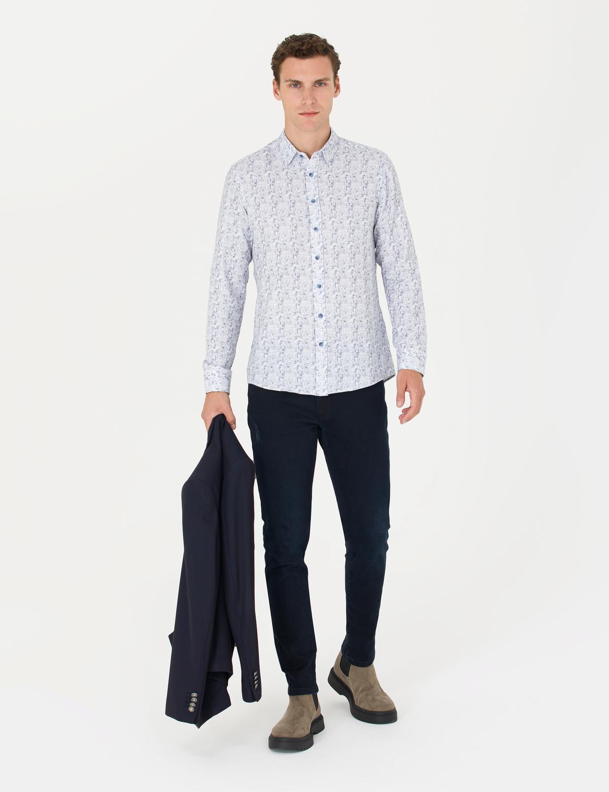 Mavi Slim Fit Uzun Kollu Gömlek - 50273552036