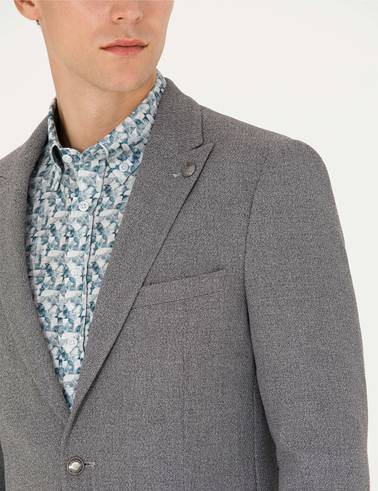 Gri Ekstra Slim Fit Blazer Ceket