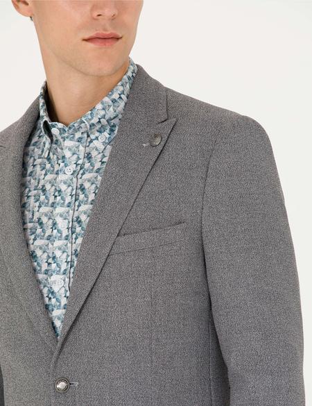 Gri Ekstra Slim Fit Blazer Ceket - 50274202008