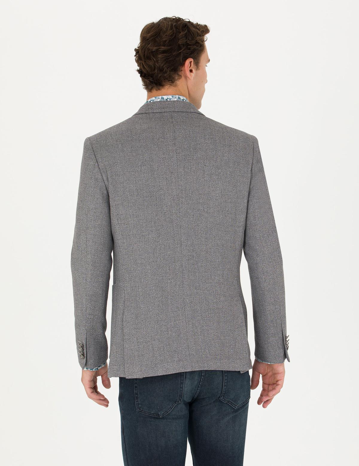 Gri Ekstra Slim Fit Blazer Ceket - 50274202008