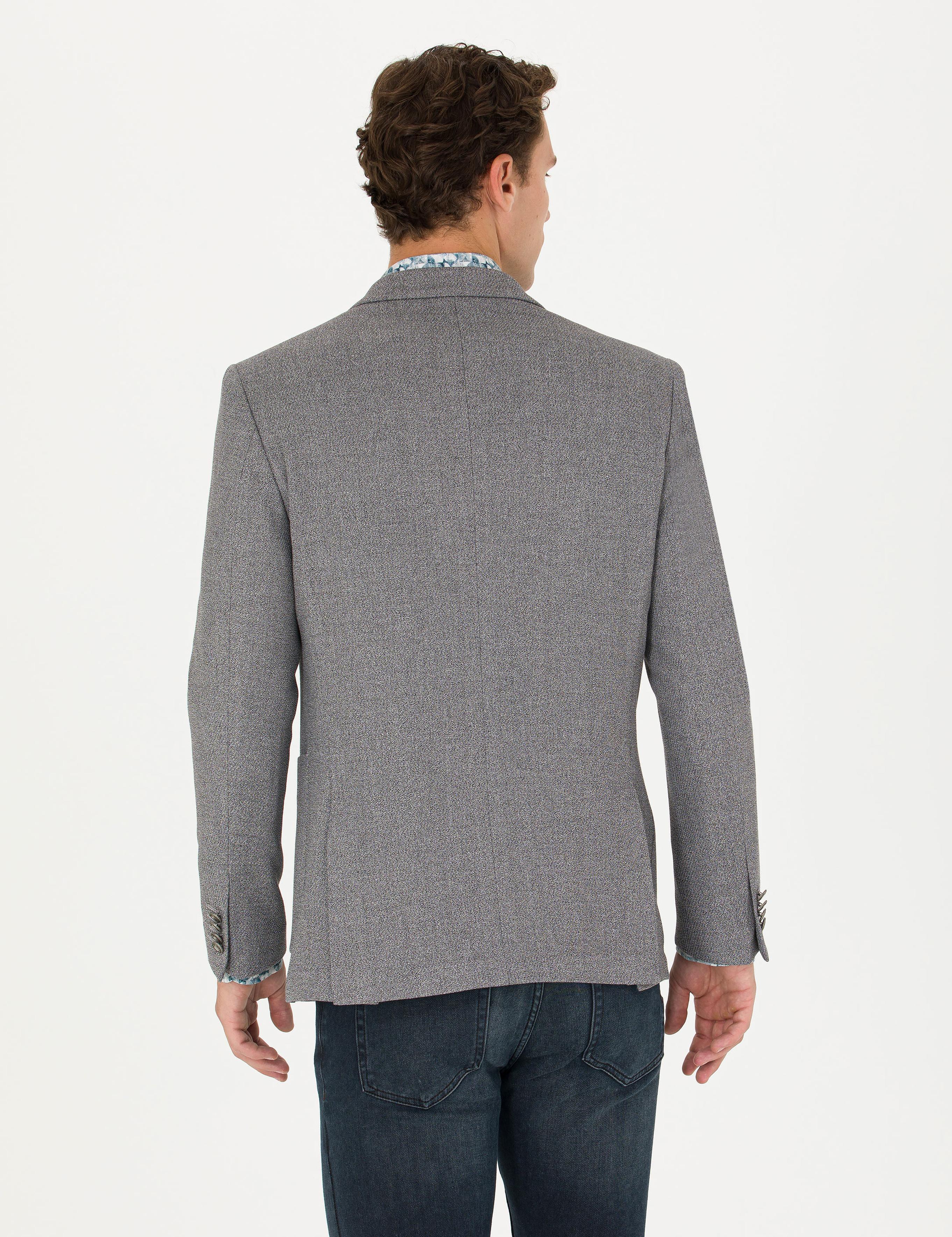 Gri Ekstra Slim Fit Blazer Ceket