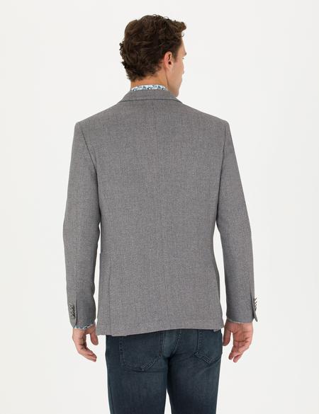 Gri Ekstra Slim Fit Blazer Ceket - 50274202008