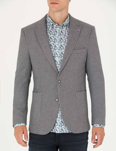 Gri Ekstra Slim Fit Blazer Ceket