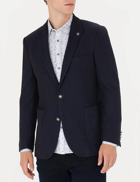 Lacivert Ekstra Slim Fit Blazer Ceket - 50274202053