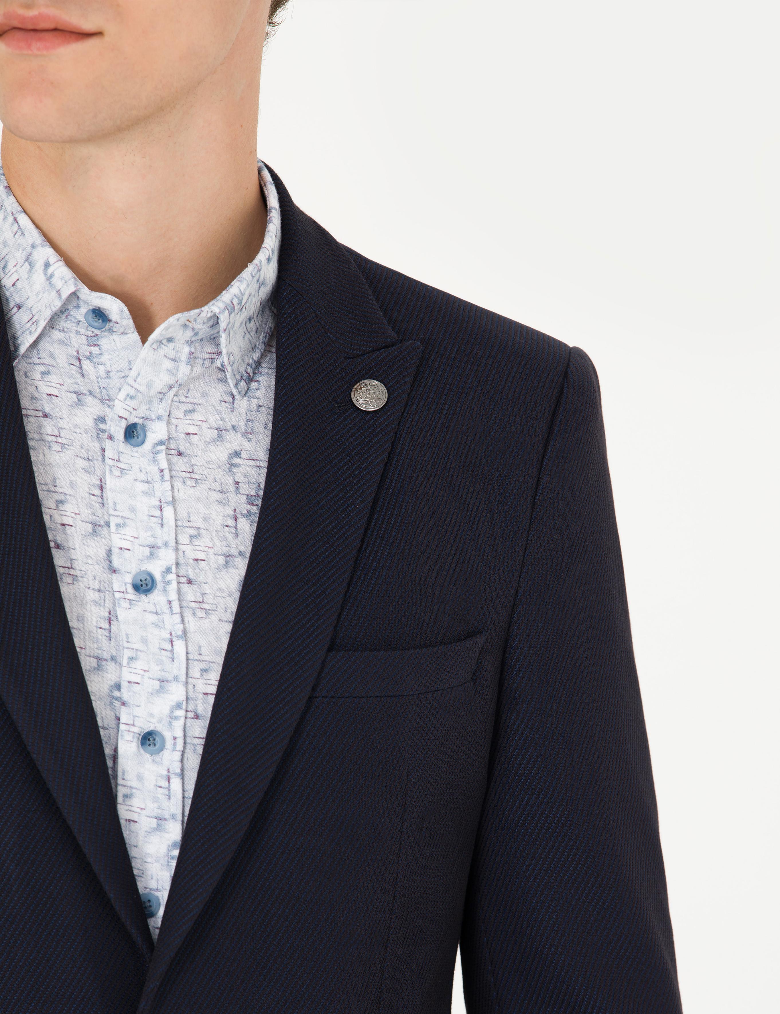 Lacivert Ekstra Slim Fit Blazer Ceket