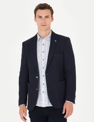 Lacivert Ekstra Slim Fit Blazer Ceket