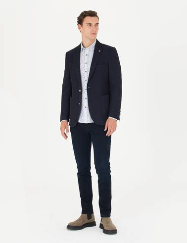 Lacivert Ekstra Slim Fit Blazer Ceket