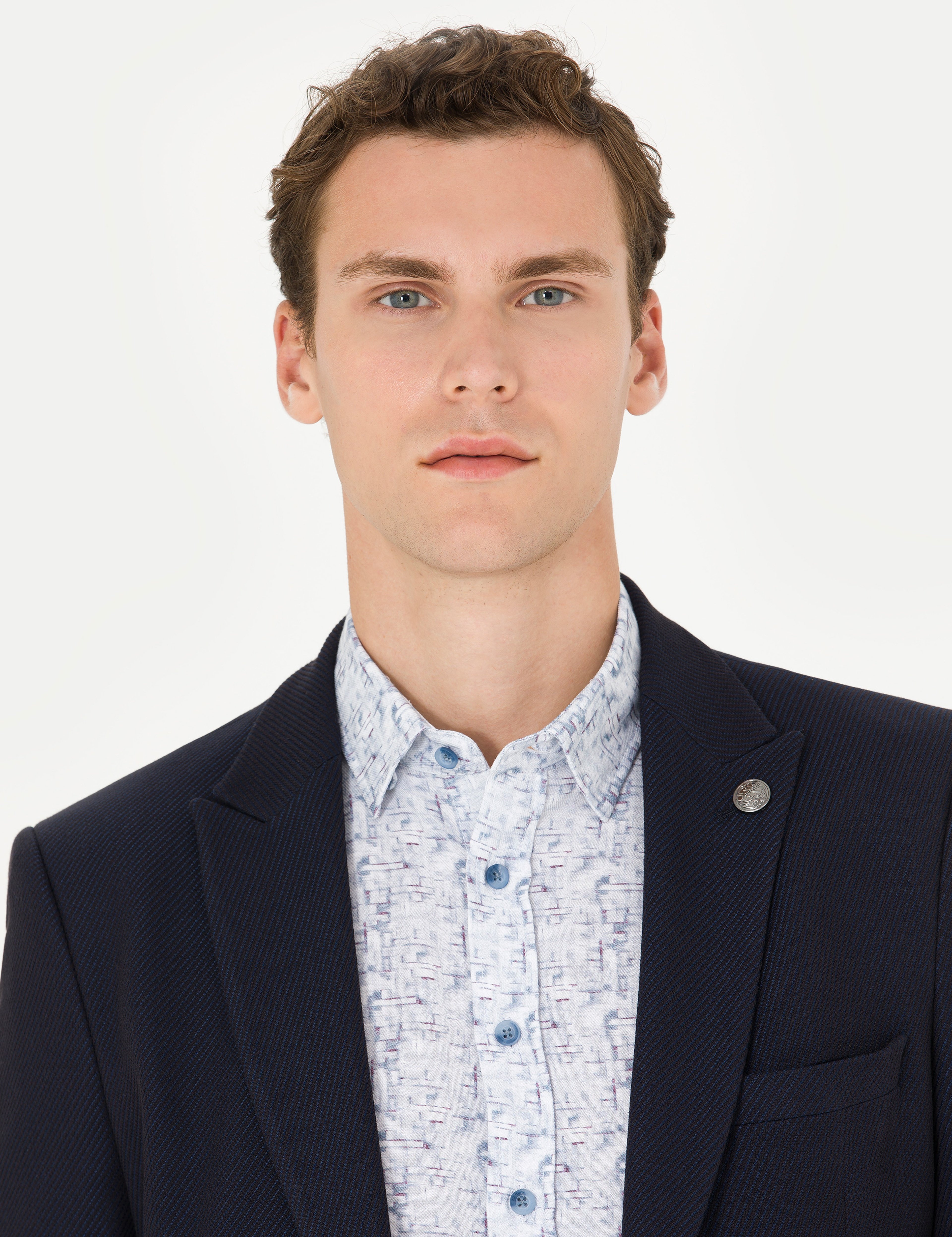 Lacivert Ekstra Slim Fit Blazer Ceket - Image 2