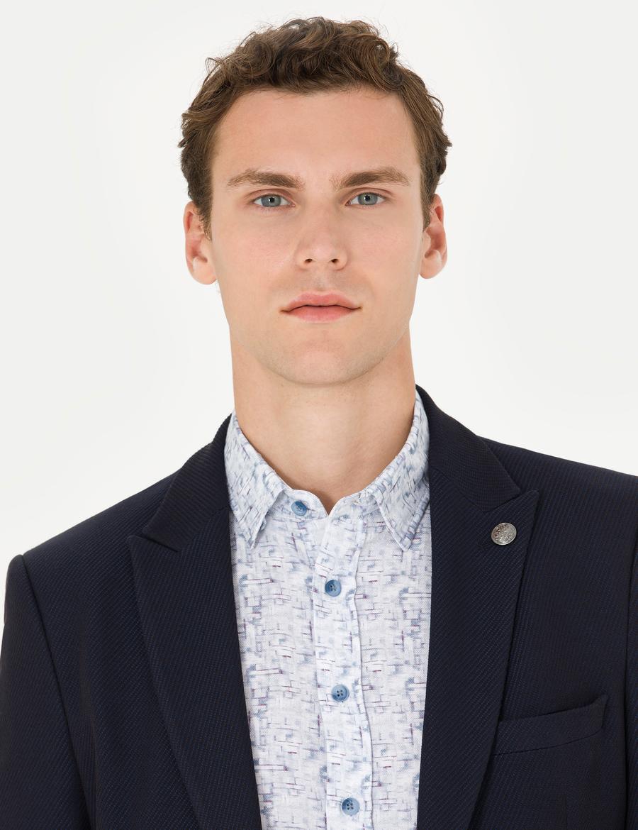 Lacivert Ekstra Slim Fit Blazer Ceket