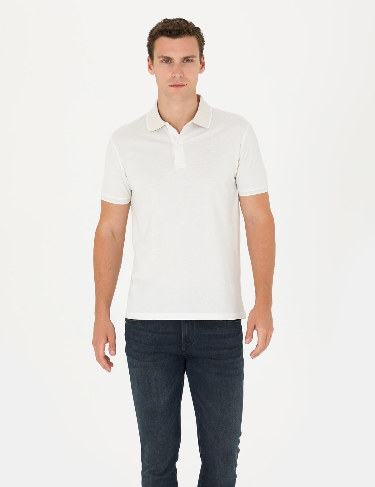 Açık Gri Slim Fit Polo Yaka Tişört - 50273588014