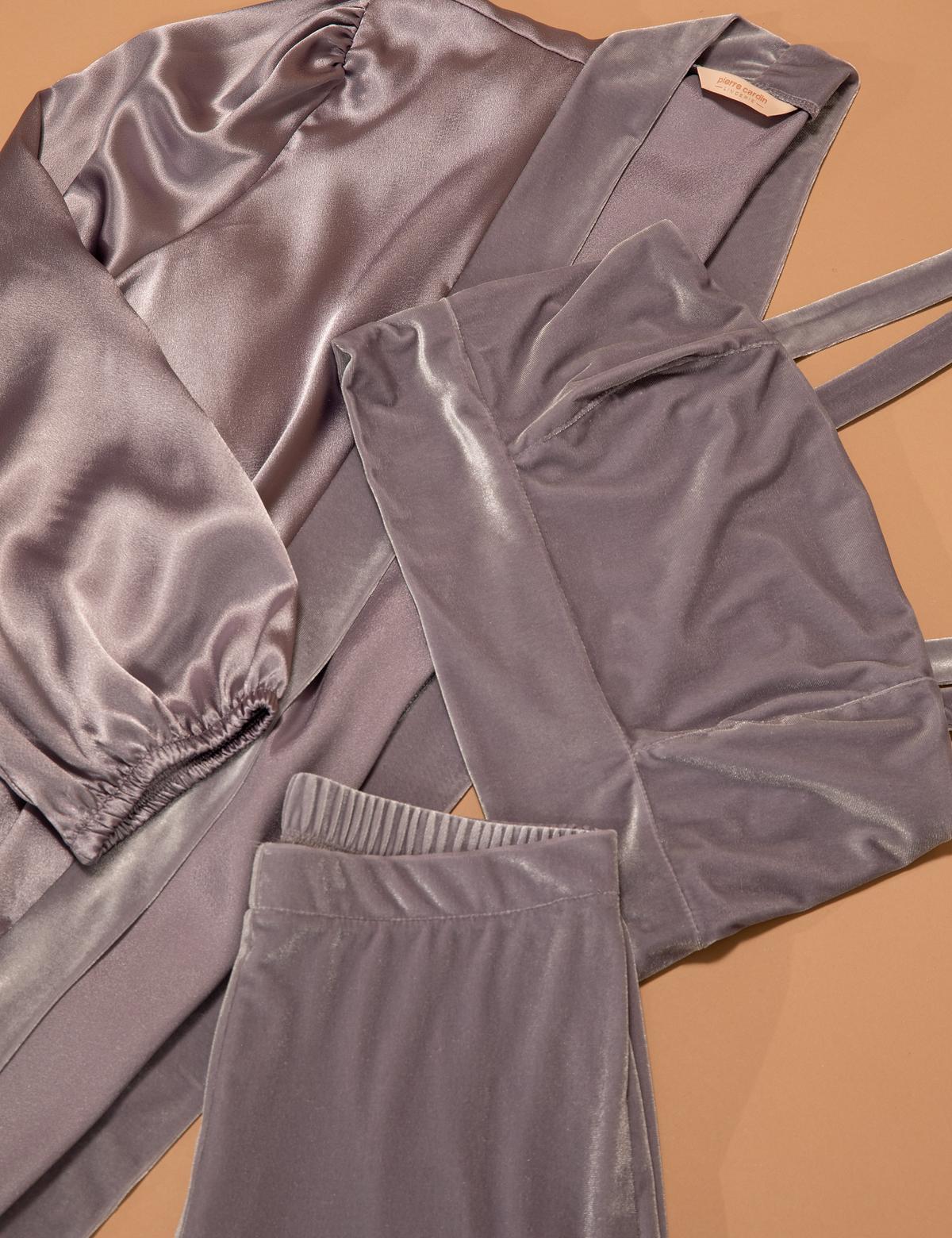 Gri 3'lü Pijama Takımı