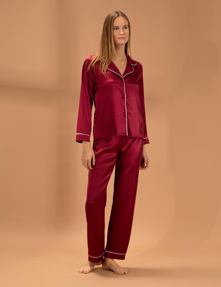 Bordo Pijama Takımı - 50275663014