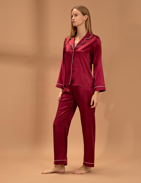 Bordo Pijama Takımı - 50275663014