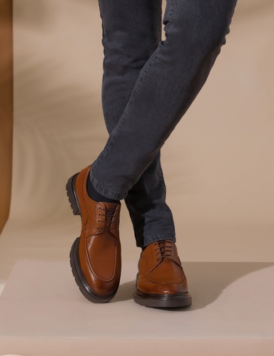 Taba %100 Deri Casual Ayakkabı