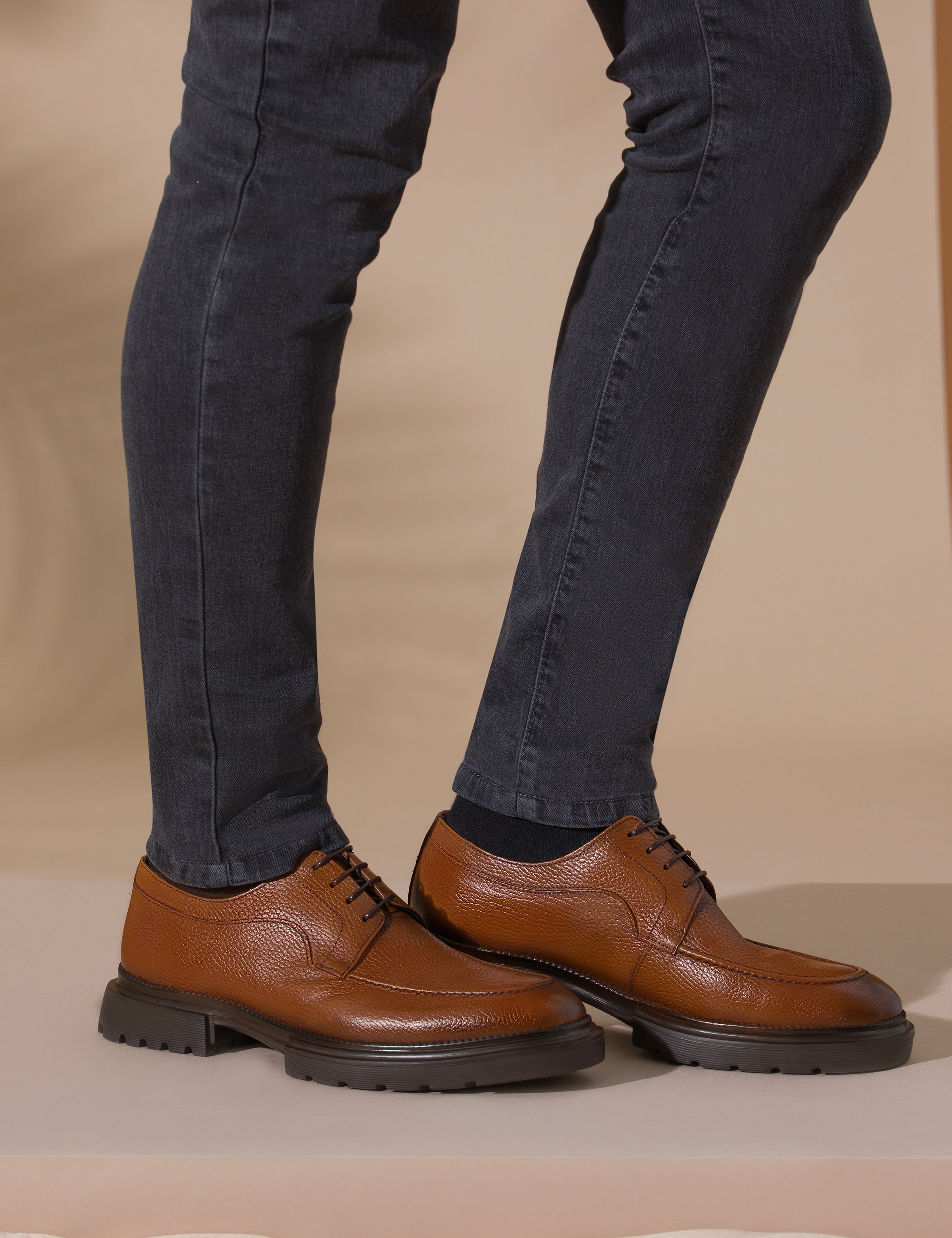 Taba %100 Deri Casual Ayakkabı - Image 2