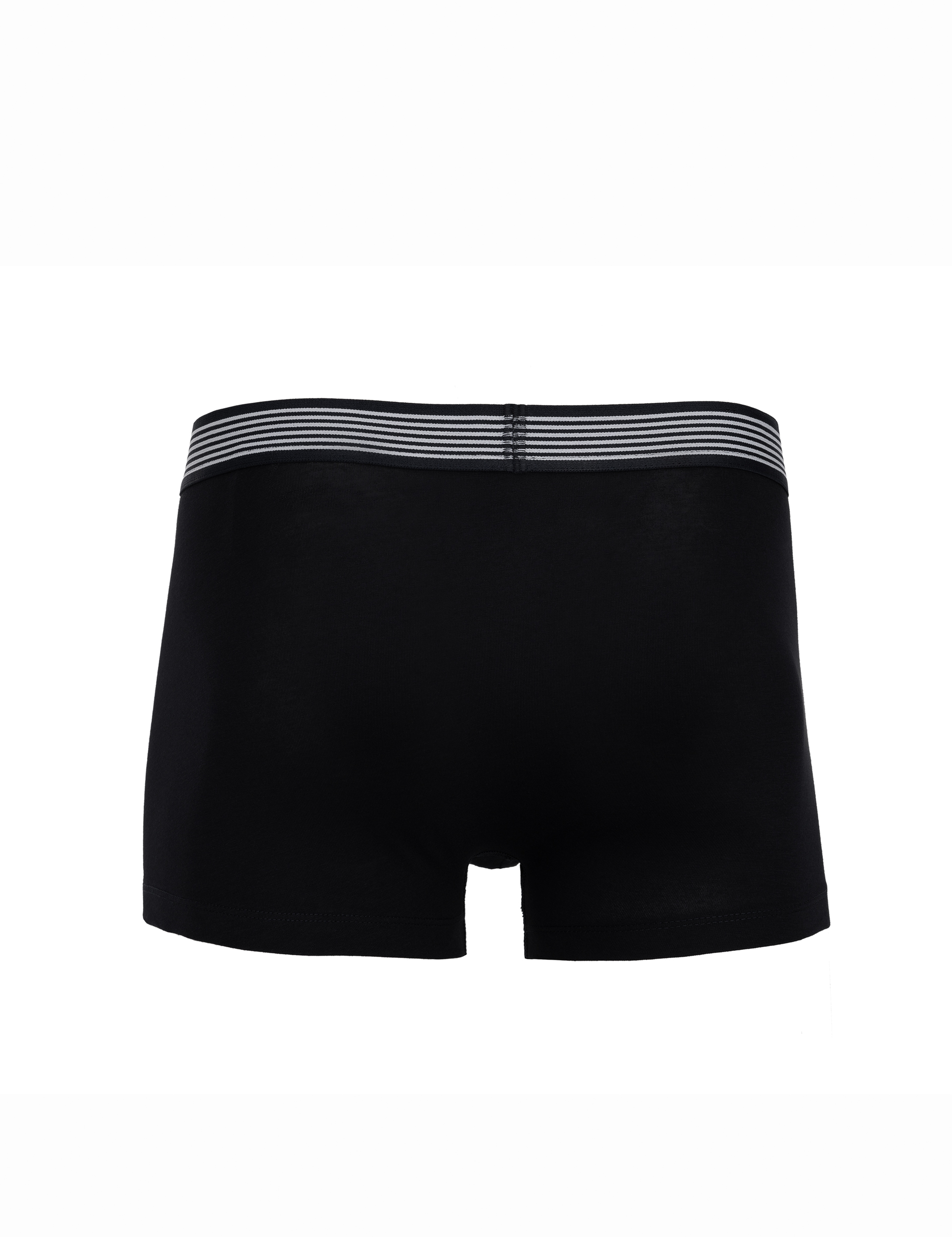Siyah Pamuk Modal Karışımlı Tekli Boxer