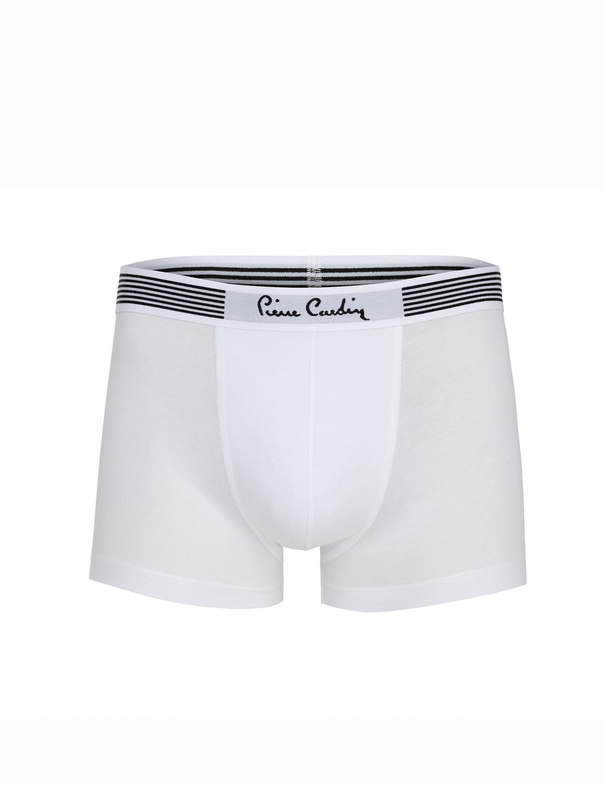 Beyaz Pamuk Modal Karışımlı Tekli Boxer