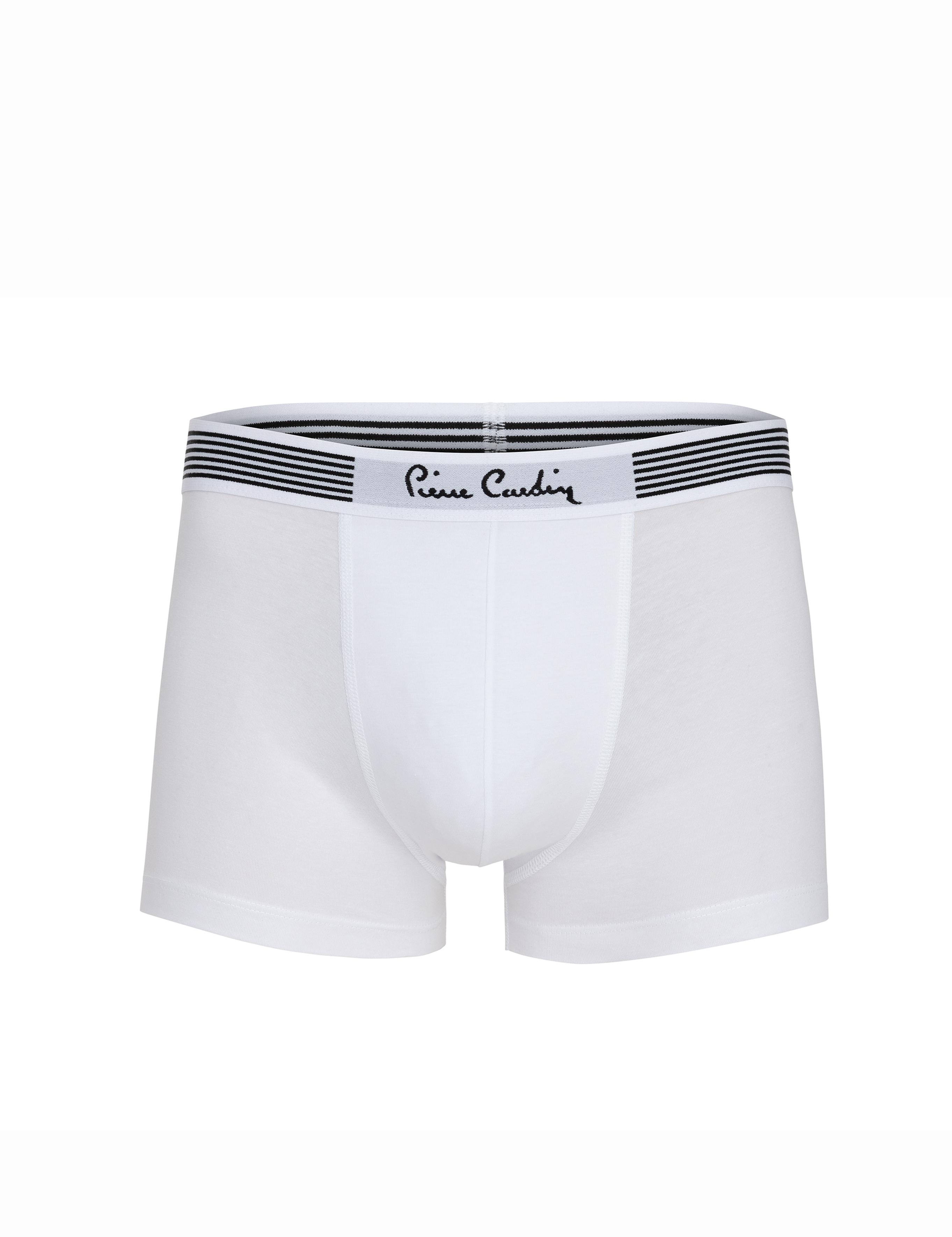 Beyaz Pamuk Modal Karışımlı Tekli Boxer