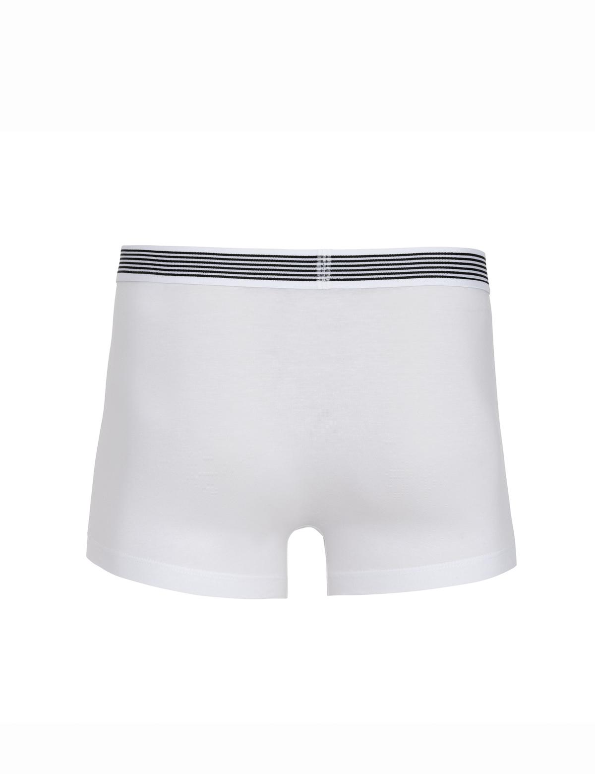 Beyaz Pamuk Modal Karışımlı Tekli Boxer - 50287006004