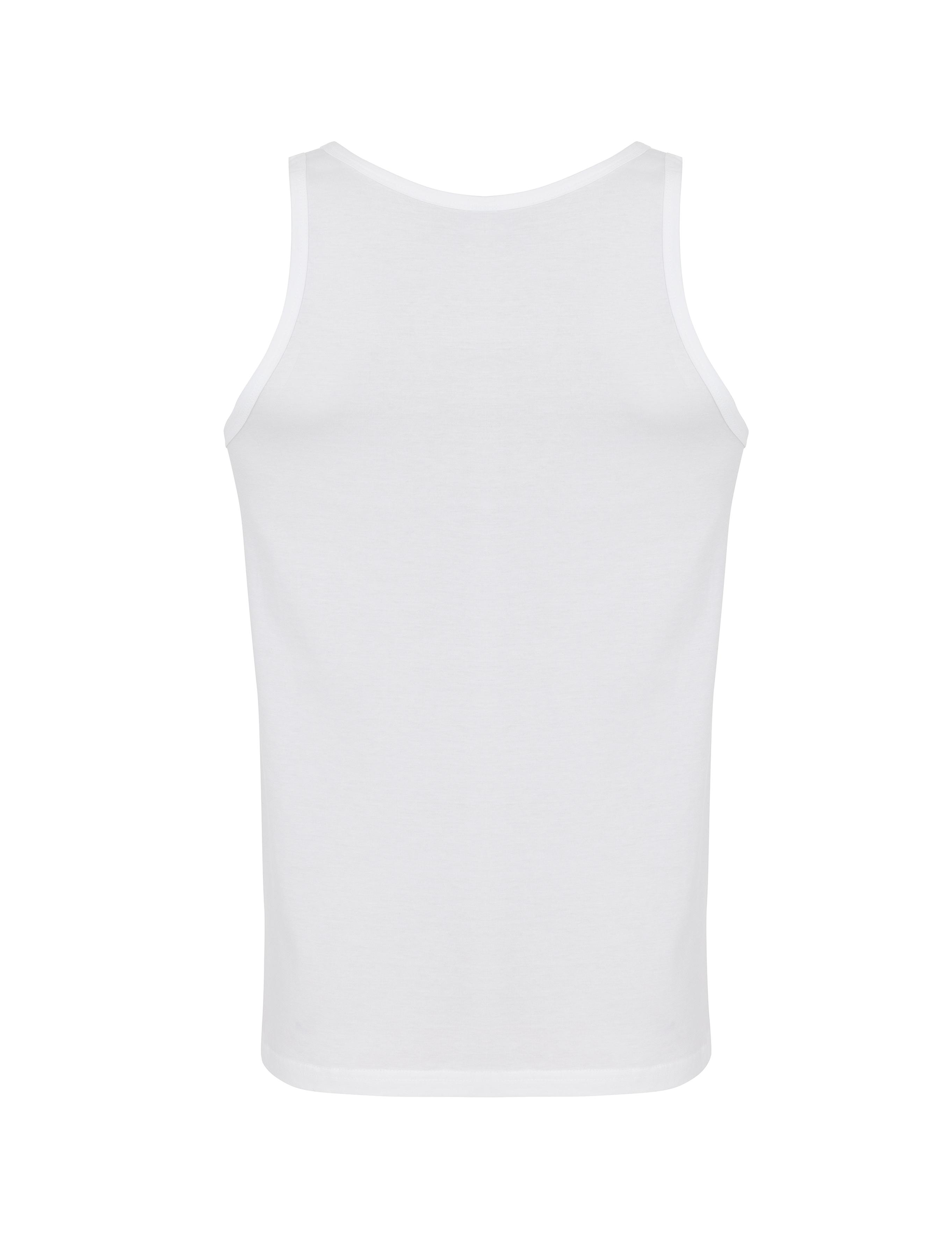 Beyaz Pamuklu Tekli Atlet