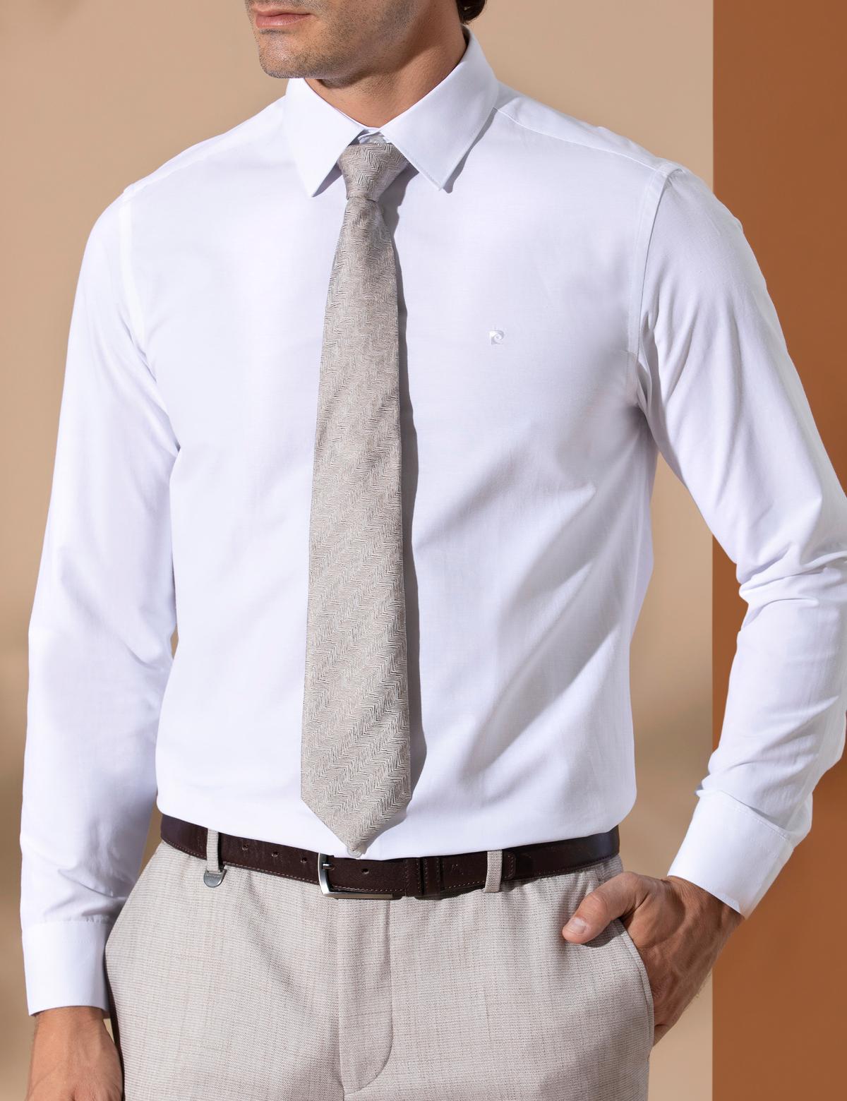 Beyaz Slim Fit Uzun Kollu Klasik Gömlek - 50258995018