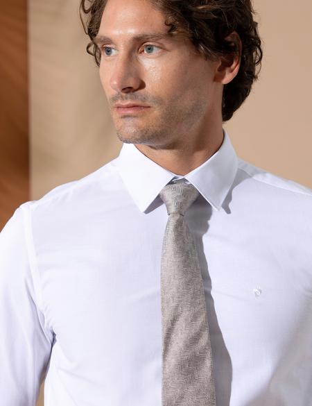 Beyaz Slim Fit Uzun Kollu Klasik Gömlek - 50258995018