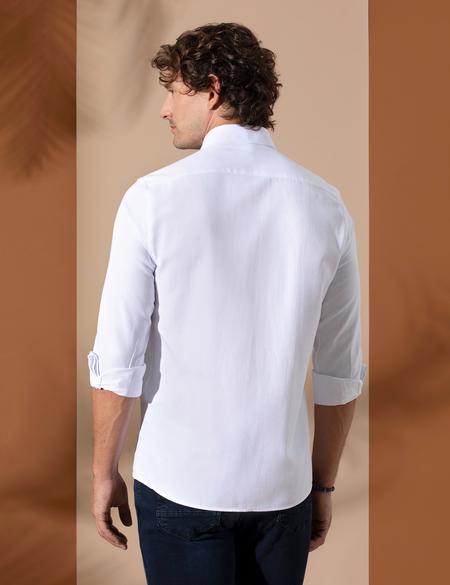 Beyaz Slim Fit Oxford Gömlek - 50258968032