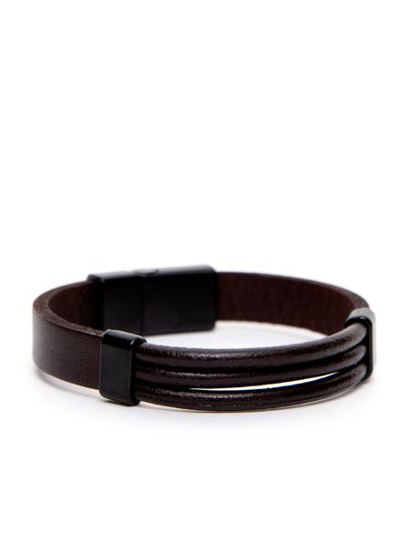 Kahverengi Deri Bileklik - 50261689001