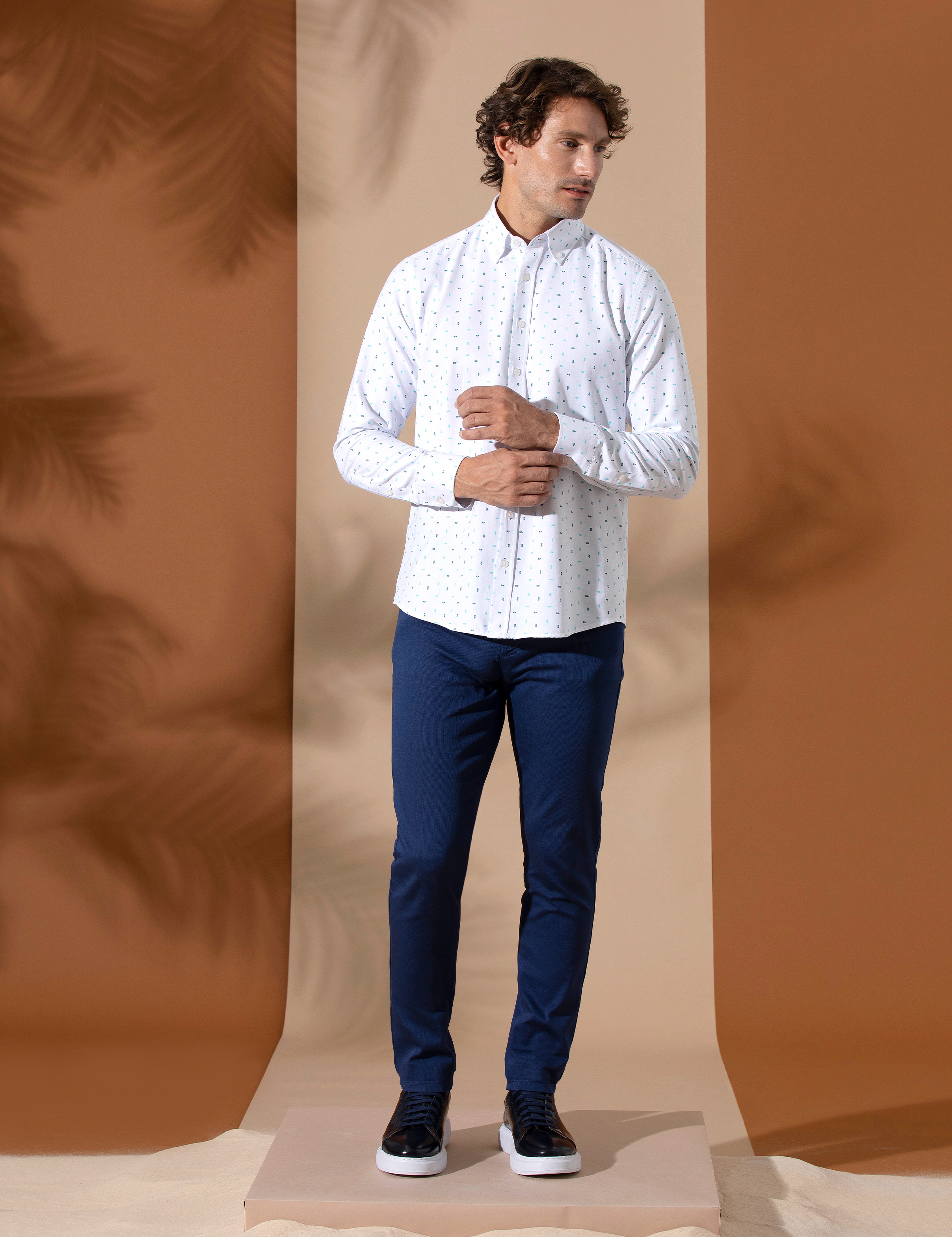 Aqua Slim Fit Uzun Kollu Gömlek - Image 1