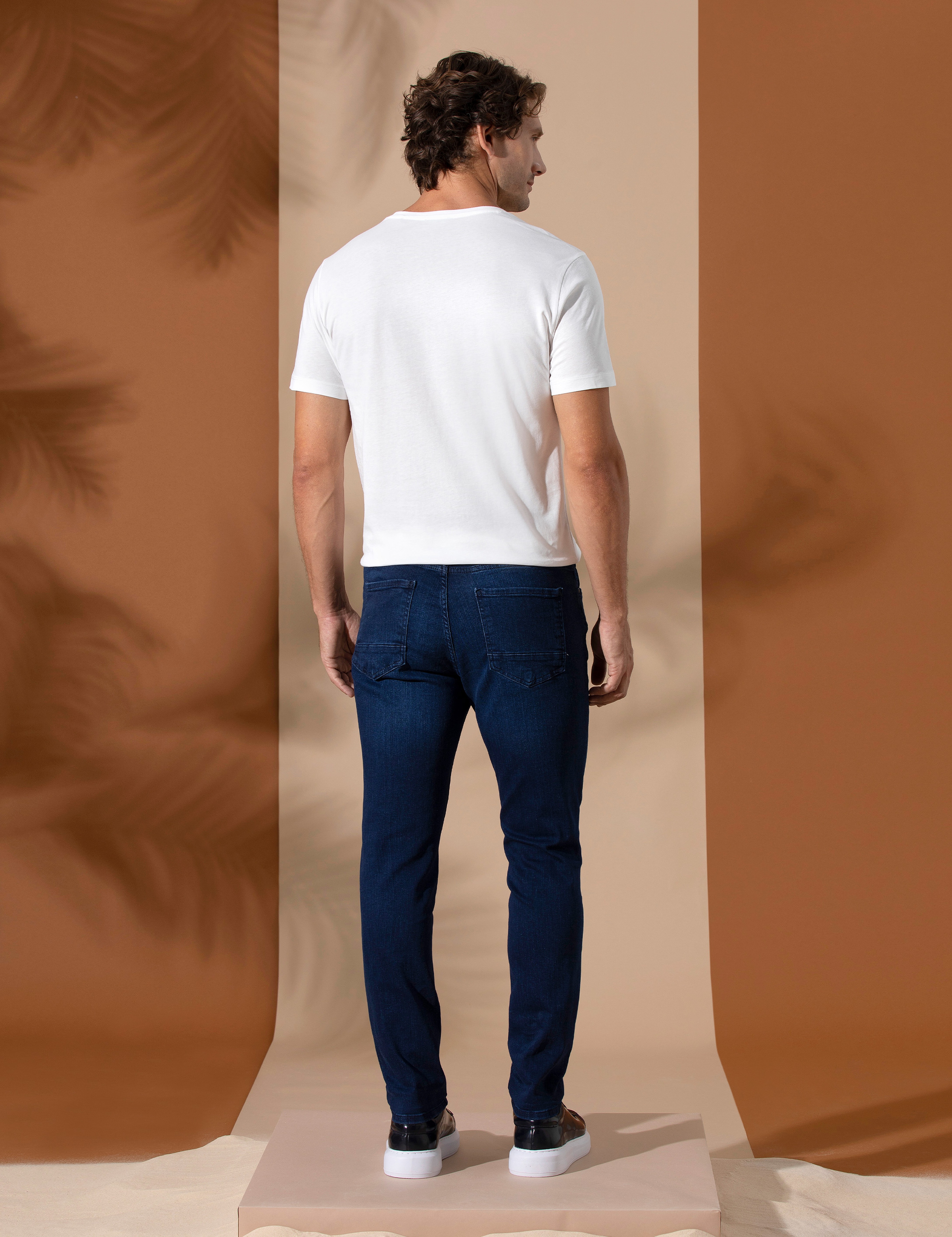 Lacivert Slim Fit Jean Pantolon - Image 4