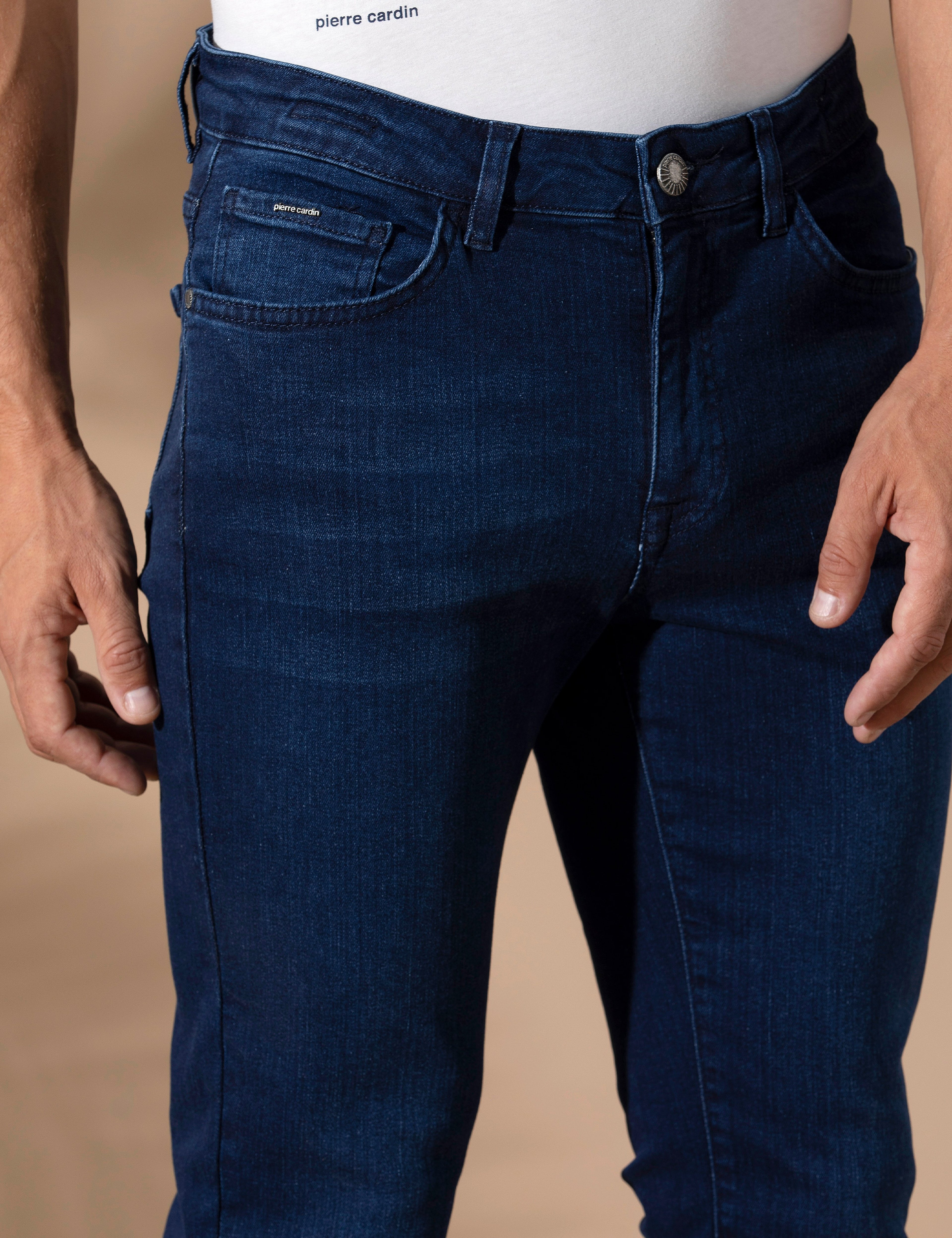 Lacivert Slim Fit Jean Pantolon - Image 5