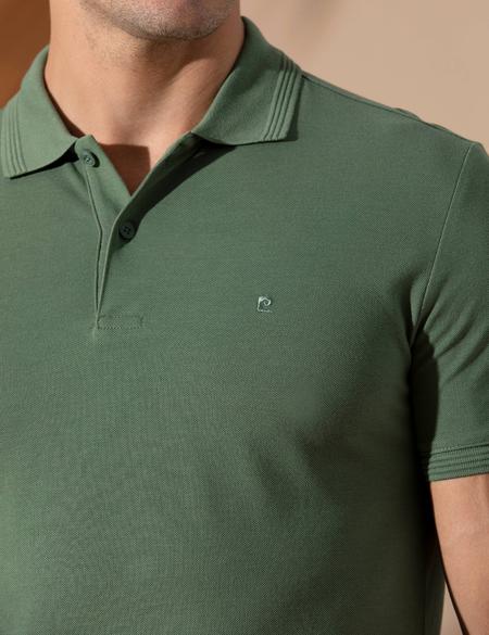 Haki Slim Fit Polo Yaka Basic Tişört - 50269606181