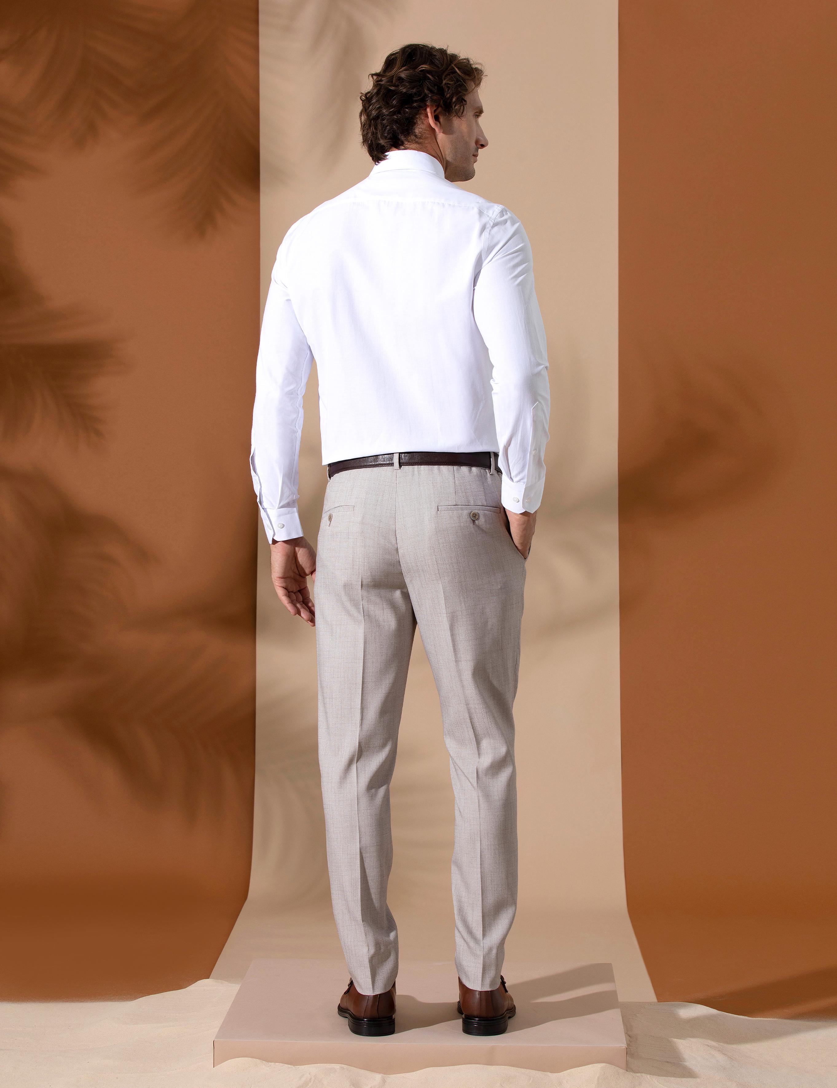 Açık Kahverengi Ex. Slim Fit Kumaş Pantolon