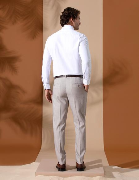 Açık Kahverengi Ex. Slim Fit Kumaş Pantolon - 50270134039